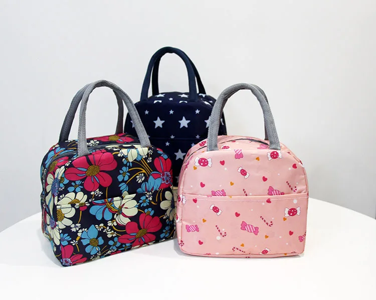 Tote Bag With Front Pocket Lunch Box Lunch Bag For Women Men Adults Girls Work Hiking Picnic