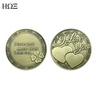 retro i love you commemorative coins metal crafts collection coins valentines day mothers day gifts