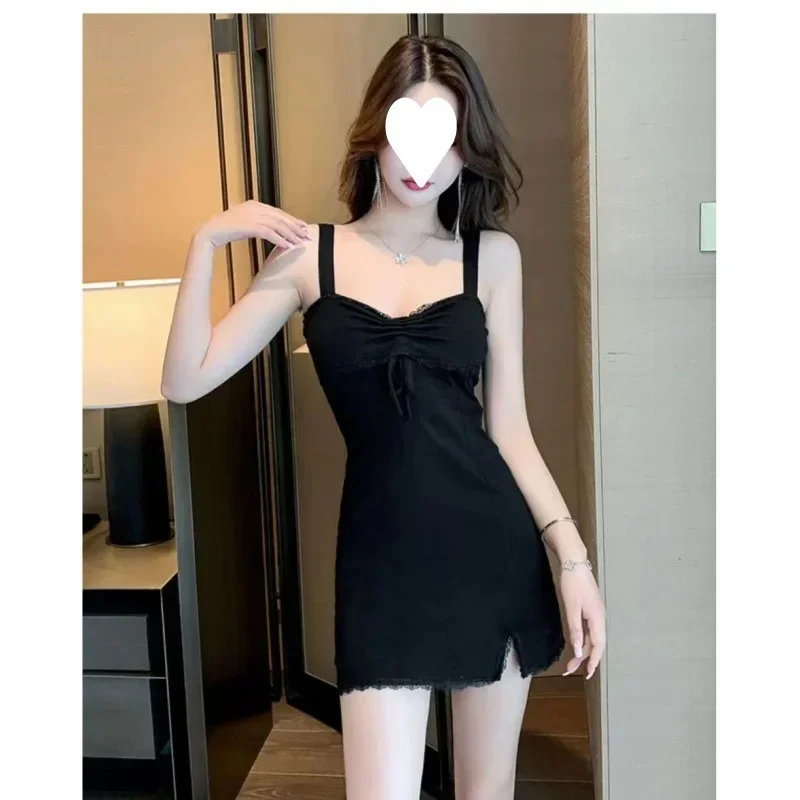 Новое летнее платье Pure Desire с эстетическим кружевом для похудения женское черное