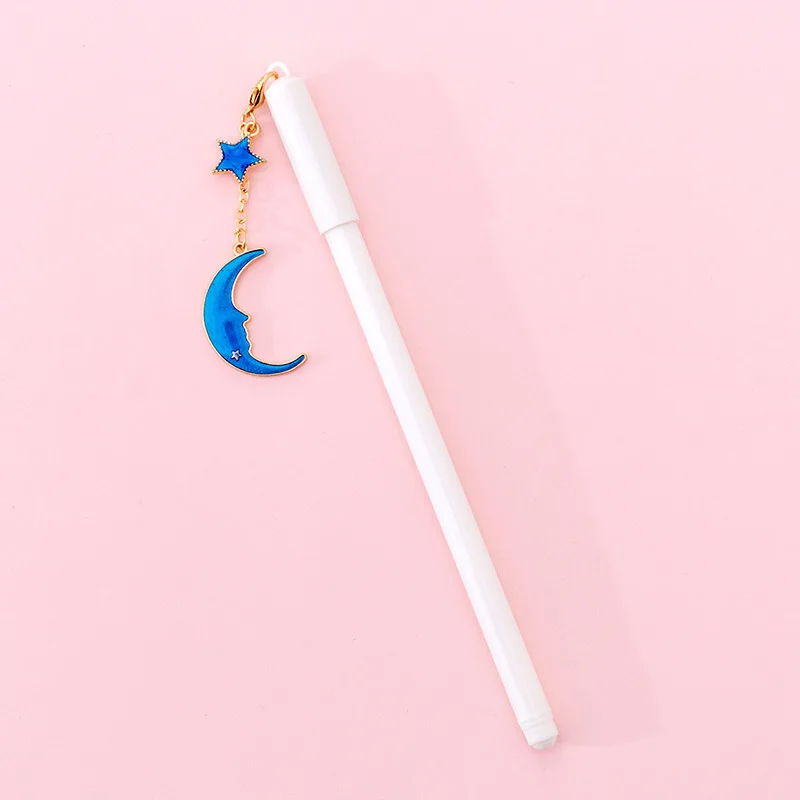 Гелевая ручка 0 38 мм подвеска в виде планеты звездного неба черная кавайная