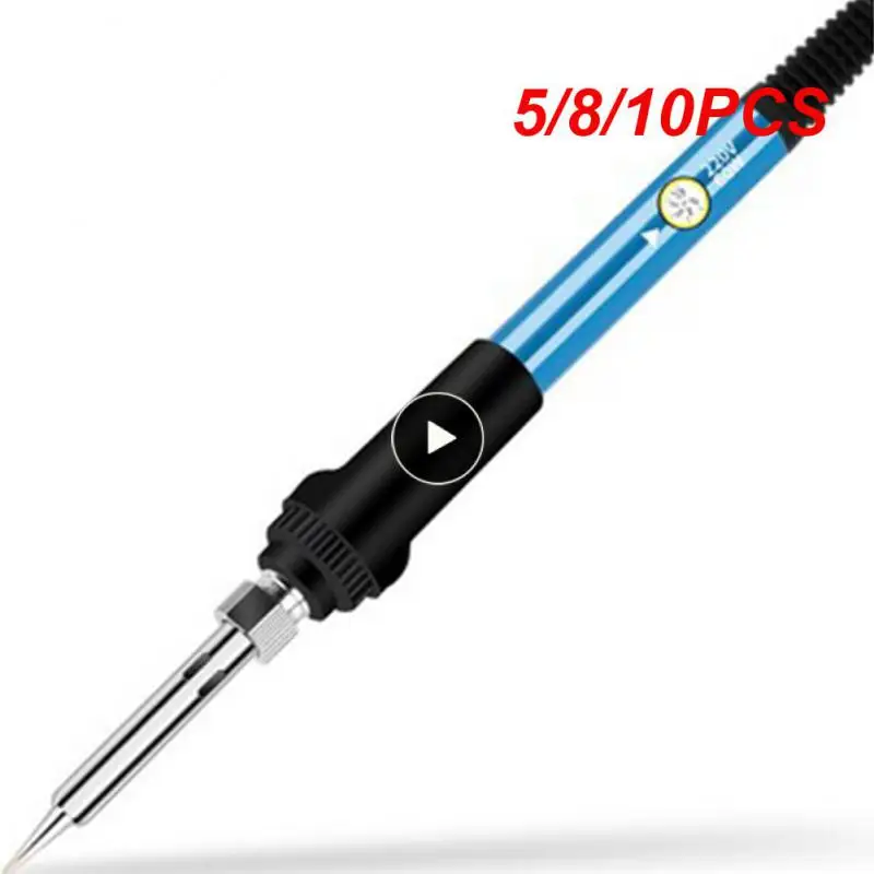 

5/8/10PCS Handle Welding Adjustable Temperature Heat Rework Station Electric Mini Tips Repair Tool Soldering Iron 806 60w Pencil