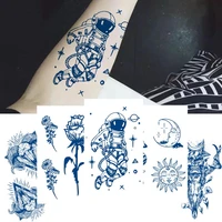 juice ink tattoos body art lasting waterproof temporary tattoo sticker astronaut snake rose tatoo arm fake tatto women men