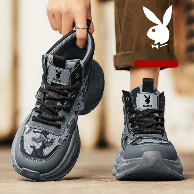 Ботинки Playboy мужские осенние и зимние уличные армейские короткие ботинки для