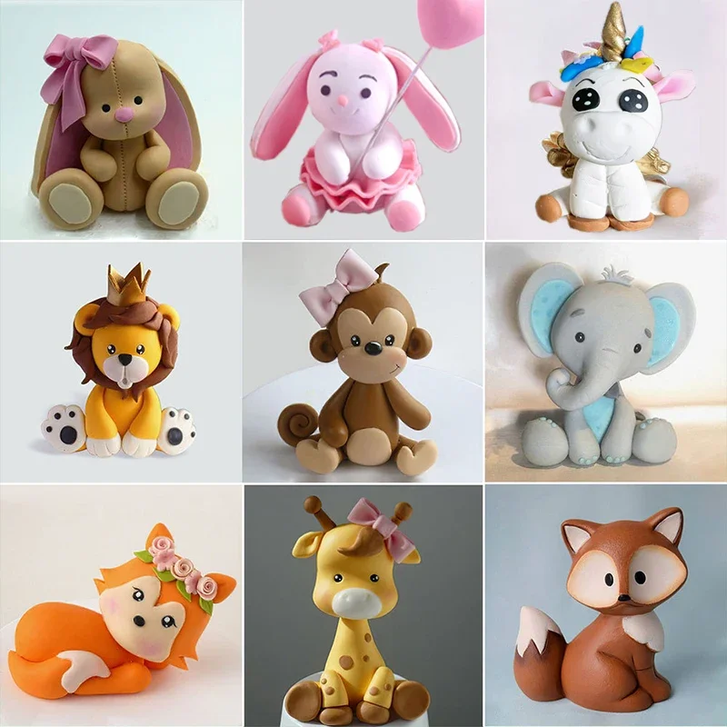 Украшение для торта с изображением леса животных