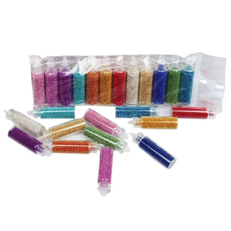 

NEW2023 12 Colors 3D Caviar MiNi Beads Nails Art Glitters DIY Decorations Manicure Rhinestones UV Gel Accessories Tools