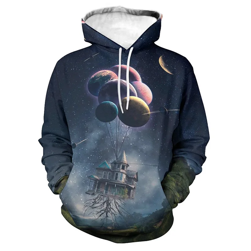 

The Moon 3D Print Men Women Hoodies Streetwear Boys Girls Fashion Sweatshirt Autumn And Spring Oversize Clothes Jackets Women