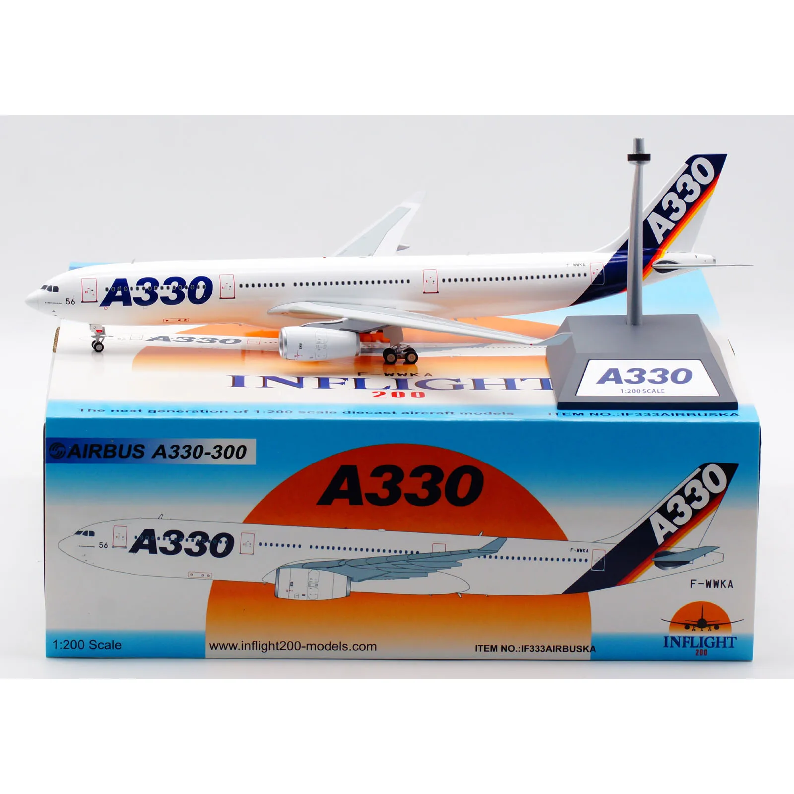 

IF333AIRBUSKA Alloy Collectible Plane Gift INFLIGHT 1:200 Airbus A330-300 "House Color" Diecast Aircraft Jet Model F-WWKA