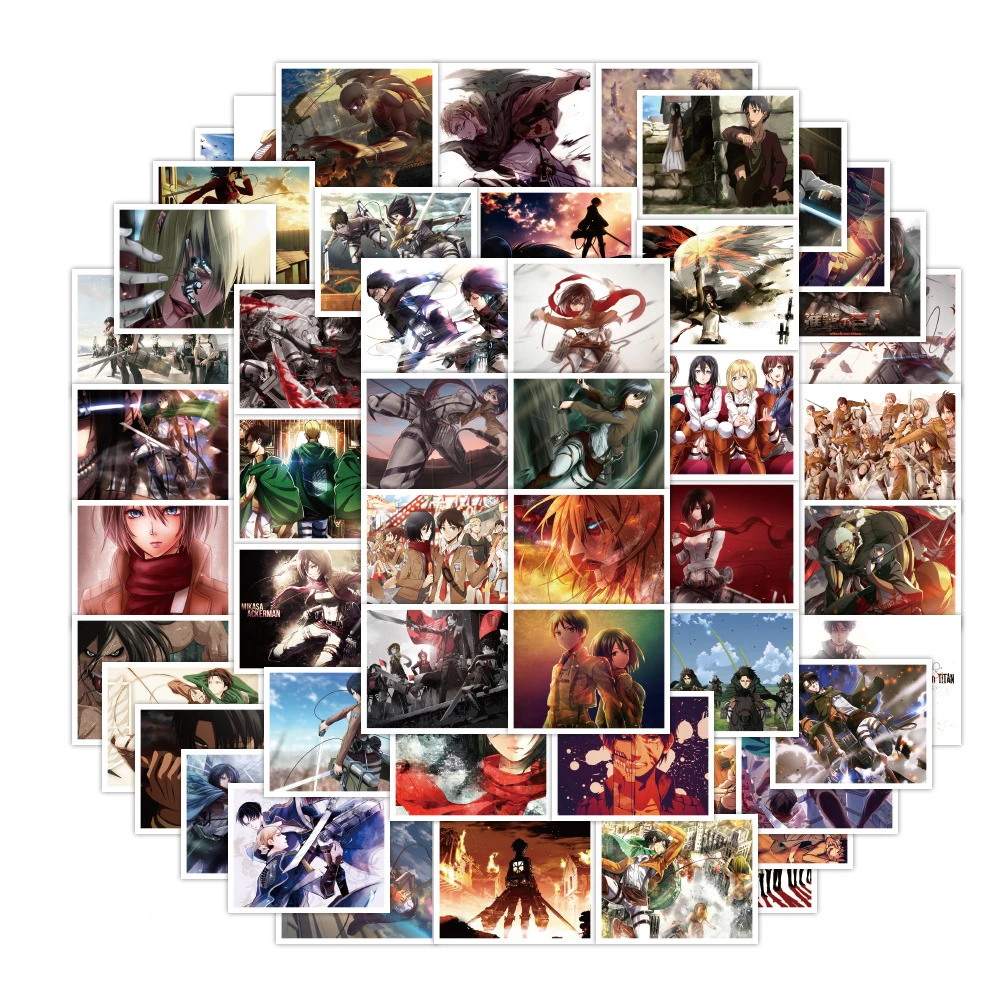 

Japanese Cartoon Anime Attack on Titan Stickers For Car Laptop Phone Fridge Scrapbook Decal Graffiti Sticker Toys Kids Gifts