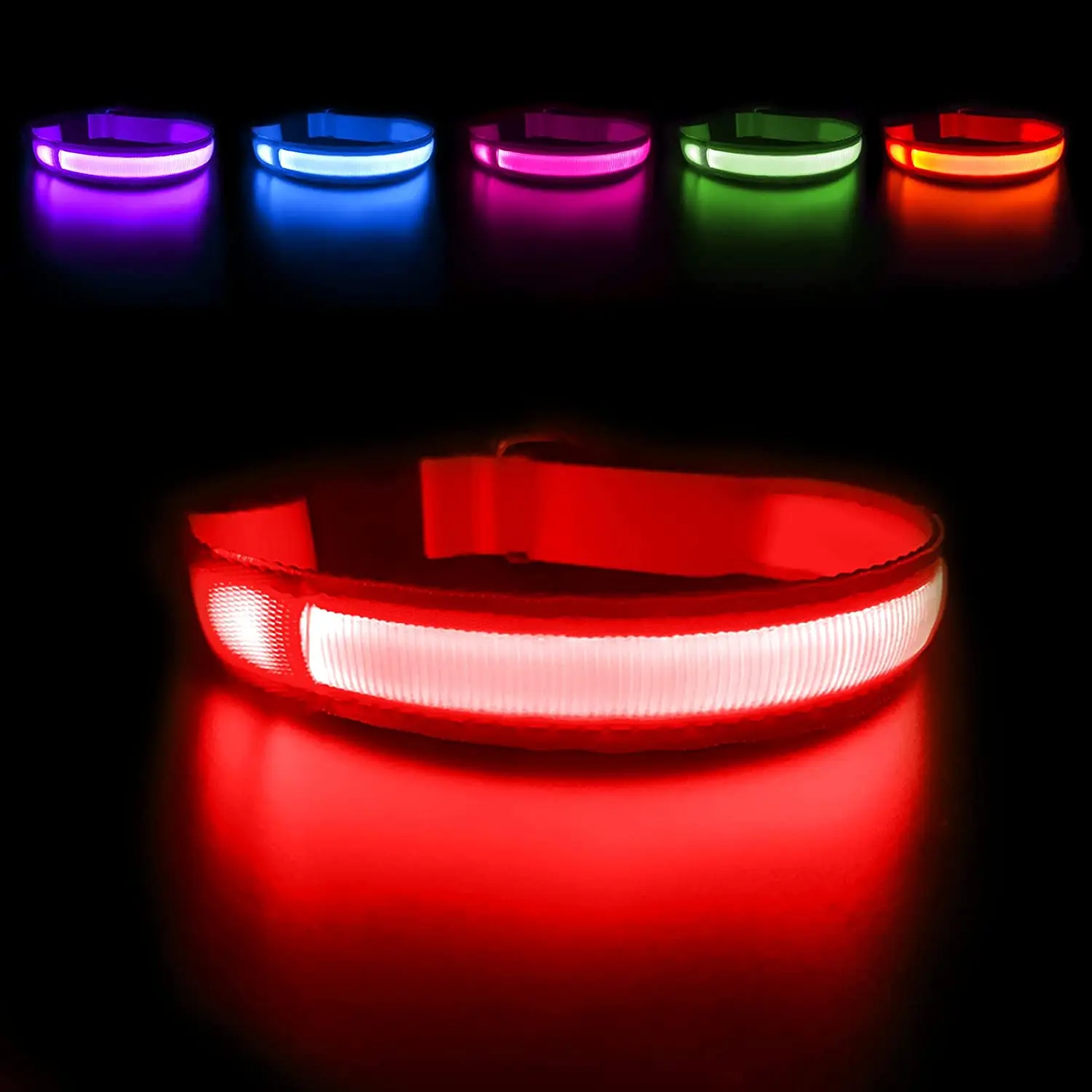 

Светодиодный ошейник MASBRILL для собак, Перезаряжаемый USB светодиодный ошейник для собак, щенков, поводки, товары для домашних животных