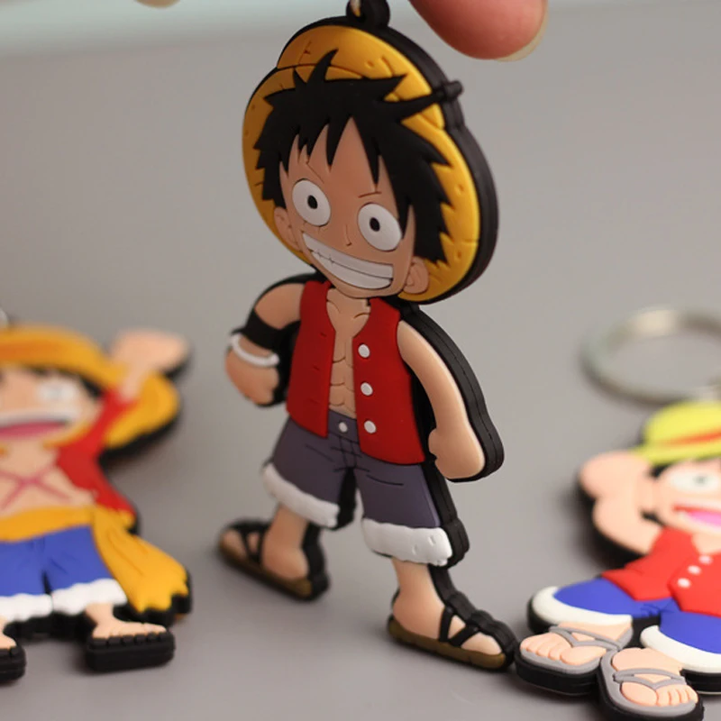 2021 Аниме ONE PIECE брелок игрушка лаффи двухсторонний акриловое кольцо для ключей