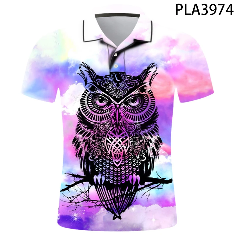 

2020 New 3D Printed Animal Polo Shirt Men Fashion Camisas Streetwear Casual Harajuku Hombres Short Sleeve Ropa De Hombre Tops