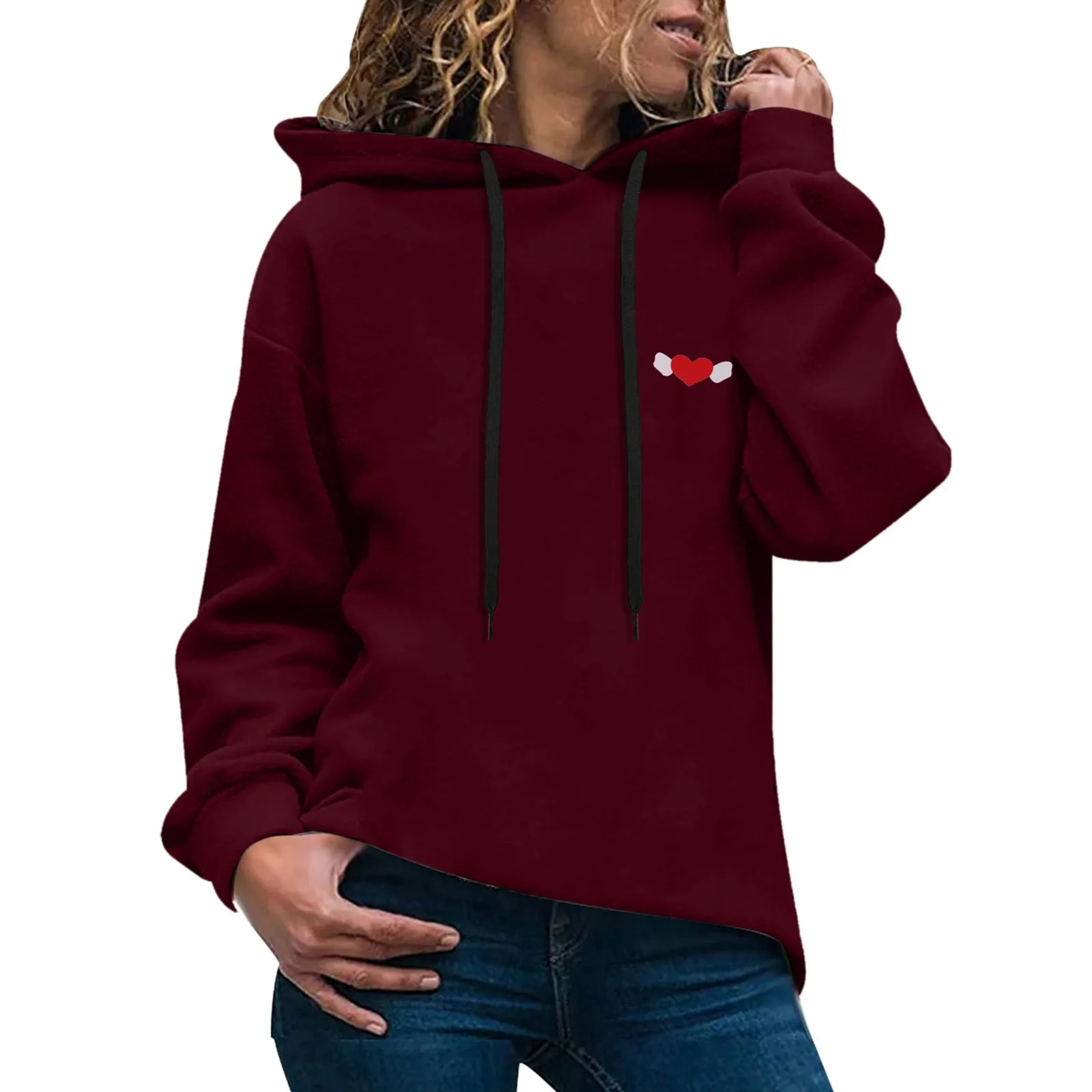 

Hooded Long-sleeved Casual Printed Women’s Sweater Women's Hoodies & Sweatshirts Women Zip up Sweatshirt Long Winter