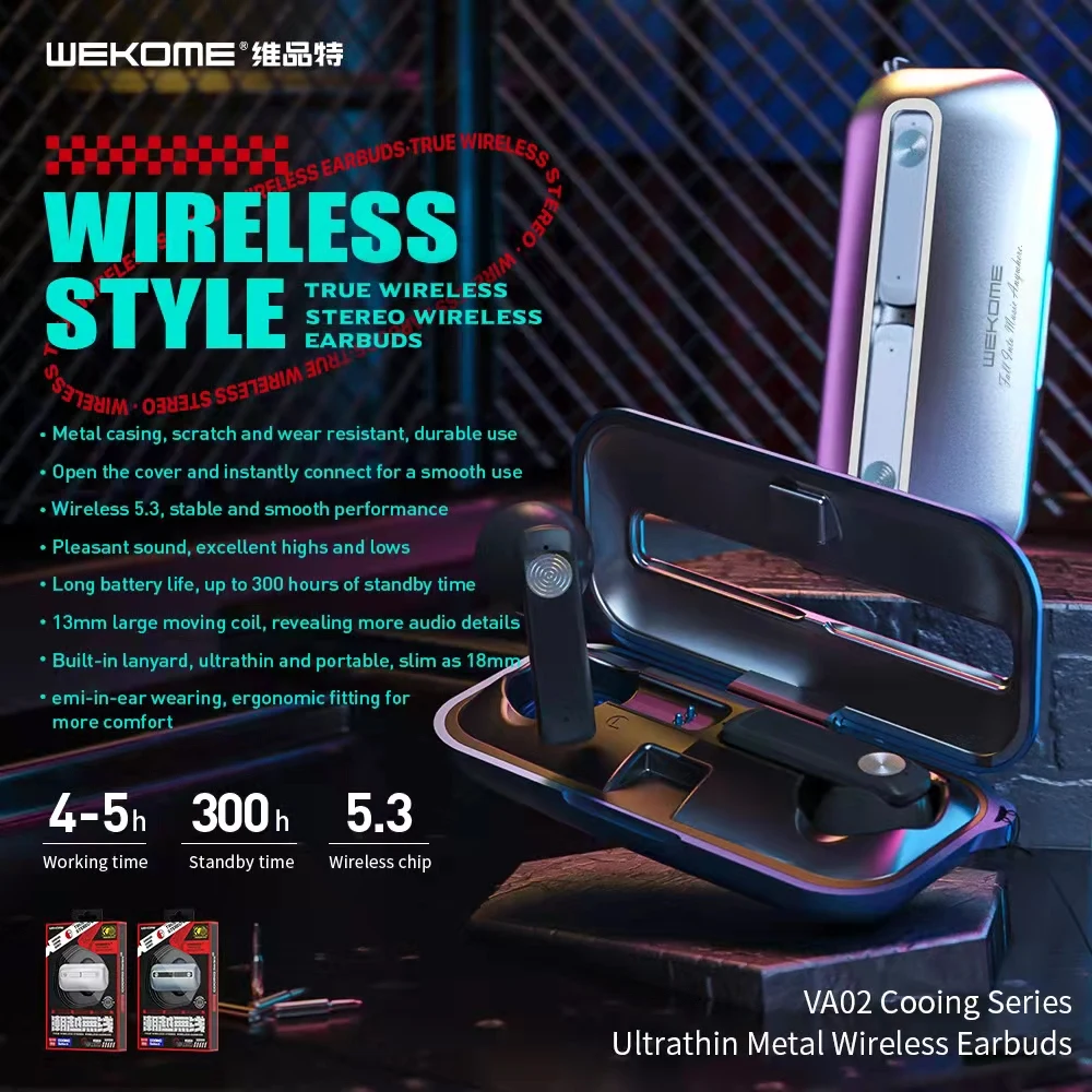 

Super Thin Tws Wireless Earbuds Wireless Earbuds Mini Metal Earphone With Keychain