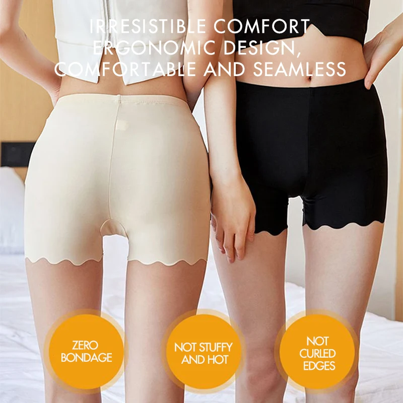 Женские бесшовные шорты из ледяного шелка 4 шт