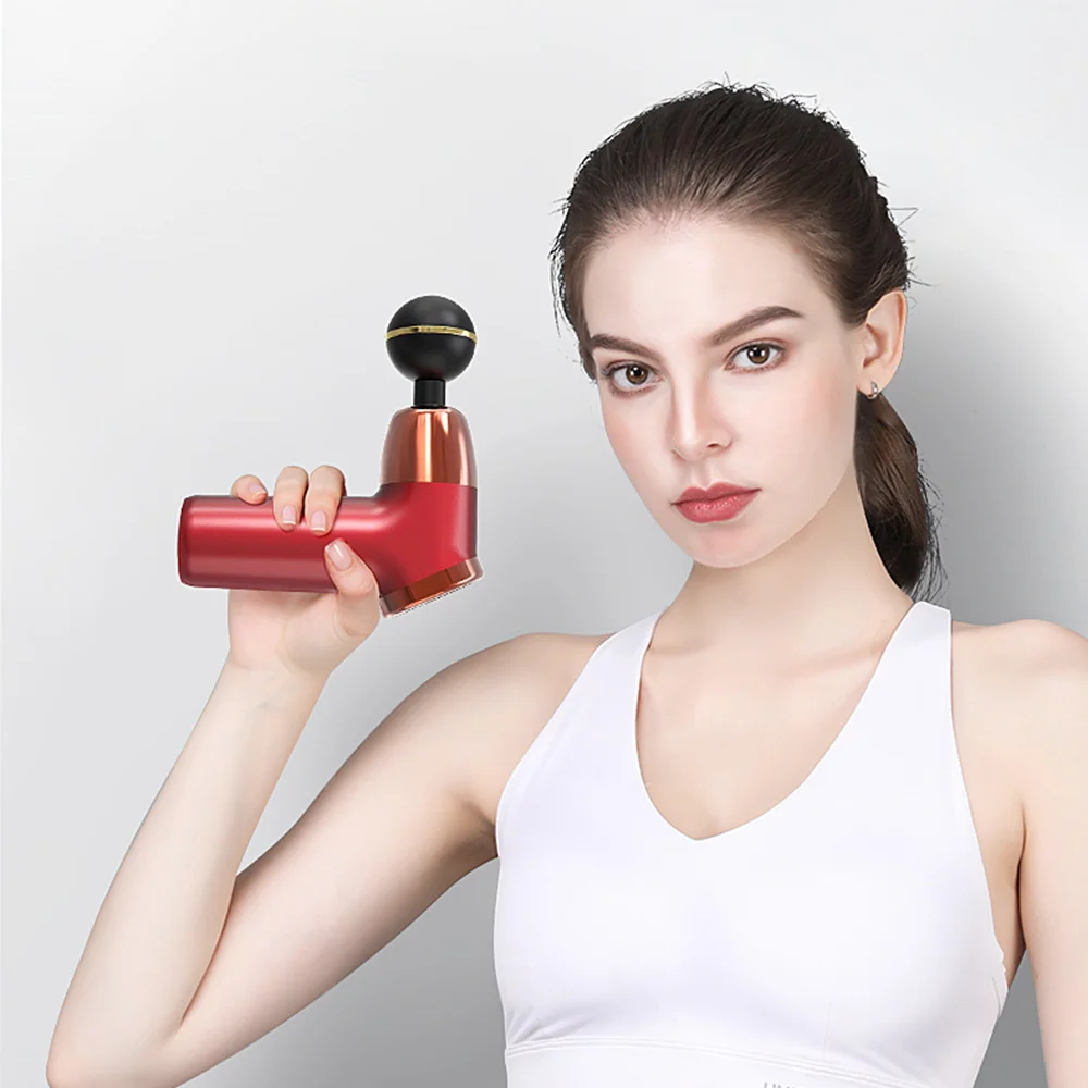 

2022 Top Model Mini Cheap Usb Charge Premium Lcd Screen Carbon Fascial High Stroke Massage Gun Relax Muscle With Brushless Motor