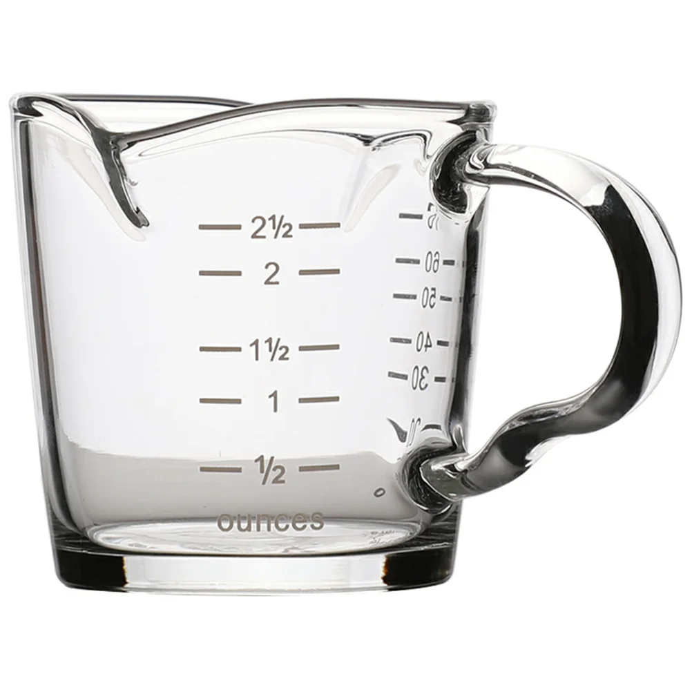 

Cup Measuring Glass Espresso Shot Cups Pitcher Coffeescale Glasses Jugclear Graduated Handle Measure Mug Double Jugs Mixing