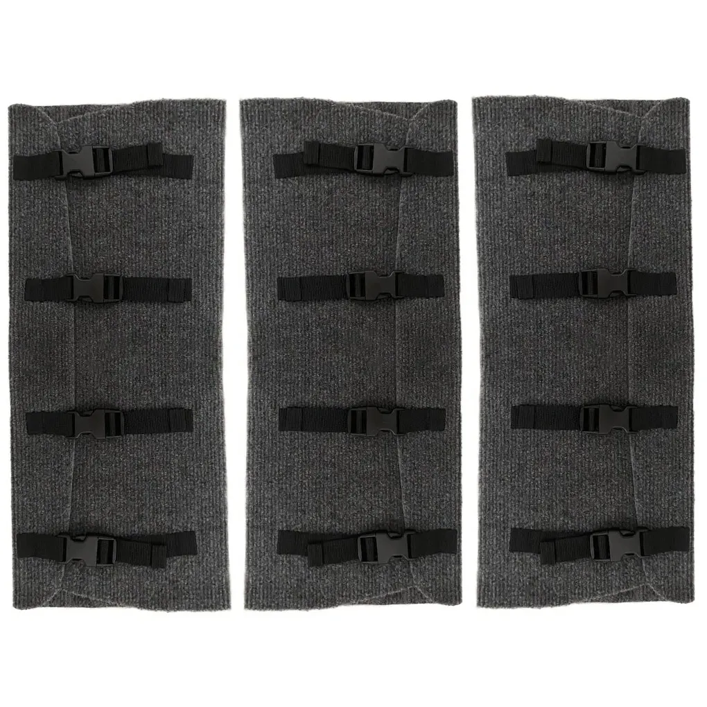 

3 Pieces RV Step Carpet Portable Protective Nonslip Rectangular Universal Automotive Stair Rug Accessories with Buckle