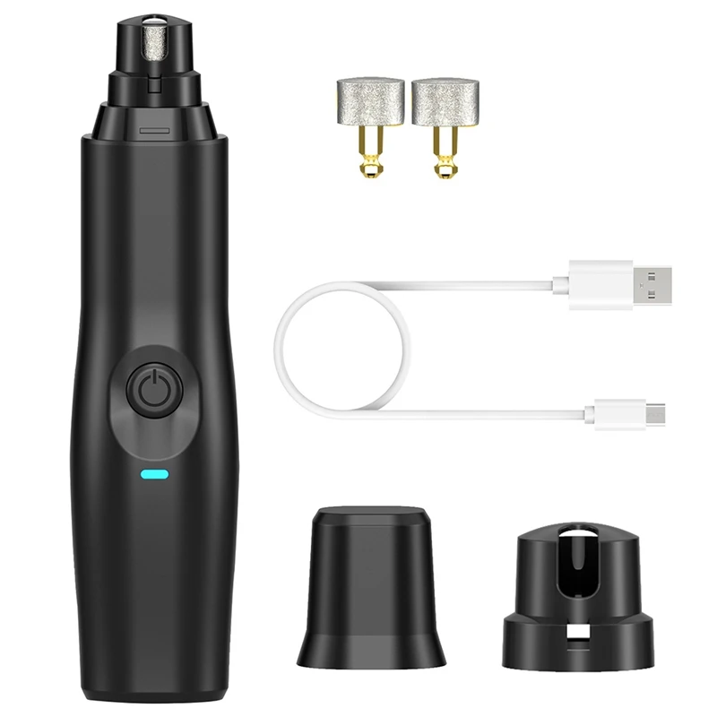 

1Set Black Pet Accessories Rechargeable USB Electric Nail Clipper Pets Nail Grinder For Dogs Grooming For Cats