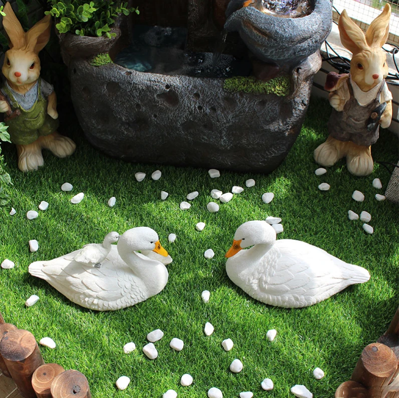 Pastoral Creative White Duck Resin Accessories Art Garden Park Landscape Sculpture Crafts Outdoor Courtyard Figurines Decoration