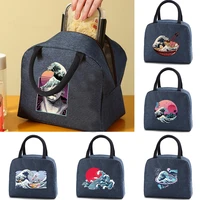 portable lunch bag new wave thermal insulated lunch box tote cooler handbag bento pouch dinner container school food storage bag