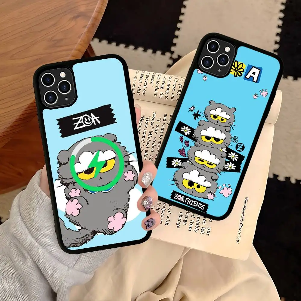 Фото Чехол для телефона G-Gdragon Z-Zoa Cat Fashion для iPhone 13 14 15 11 12 16 17 Pro Max Plus с магнитным креплением Magsafe. №3
