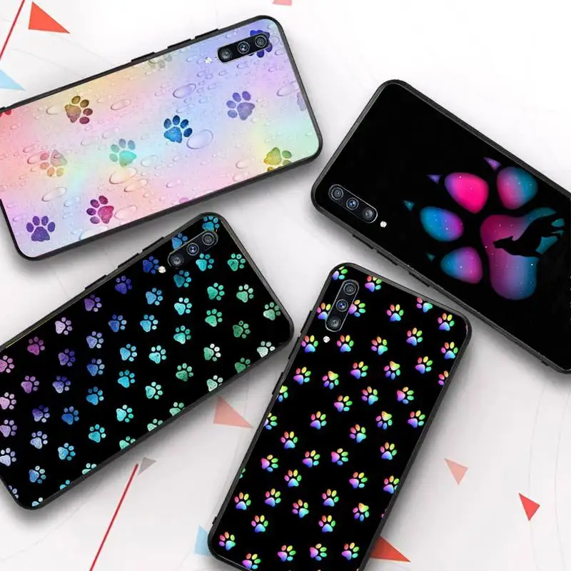 

Paw Colorful Cute Phone Case for Samsung A51 A30s A52 A71 A12 for Huawei Honor 10i for OPPO vivo Y11 cover