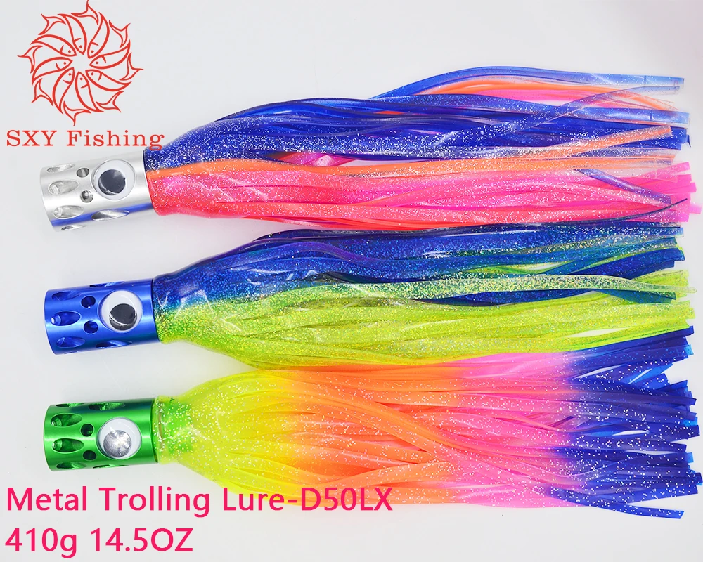 SXY рыболовная металлическая троллинговая приманка алюминиевая головка осьминог