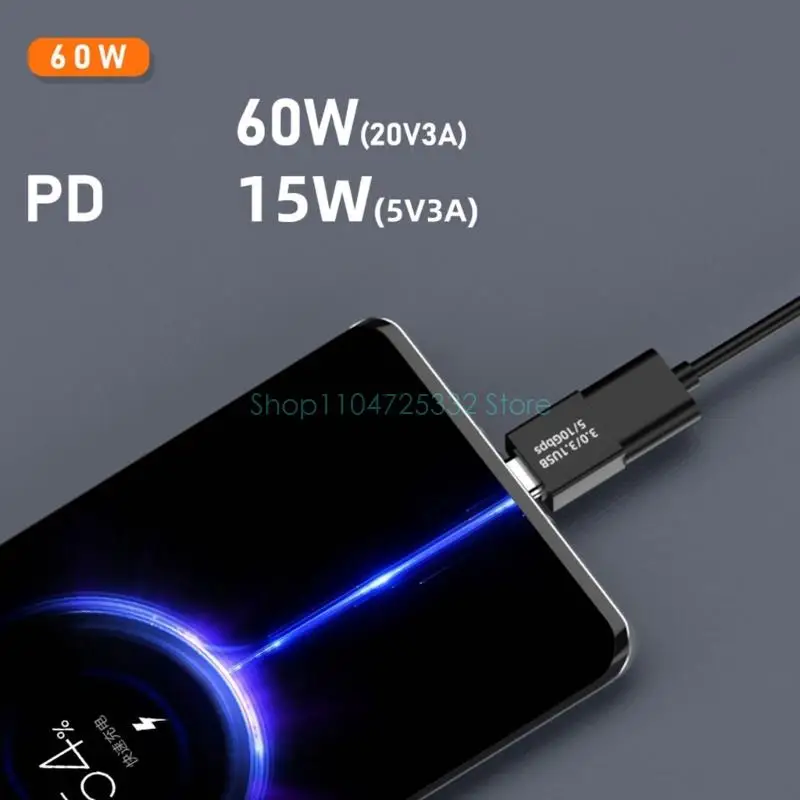 Фото Адаптер USB C для ноутбука, быстрая передача данных, подключение традиционных USB -устройств к портам типа C №2