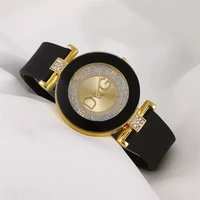 simple black white quartz watches women minimalist design silicone strap wristwatch big dial womens fashion creative watch