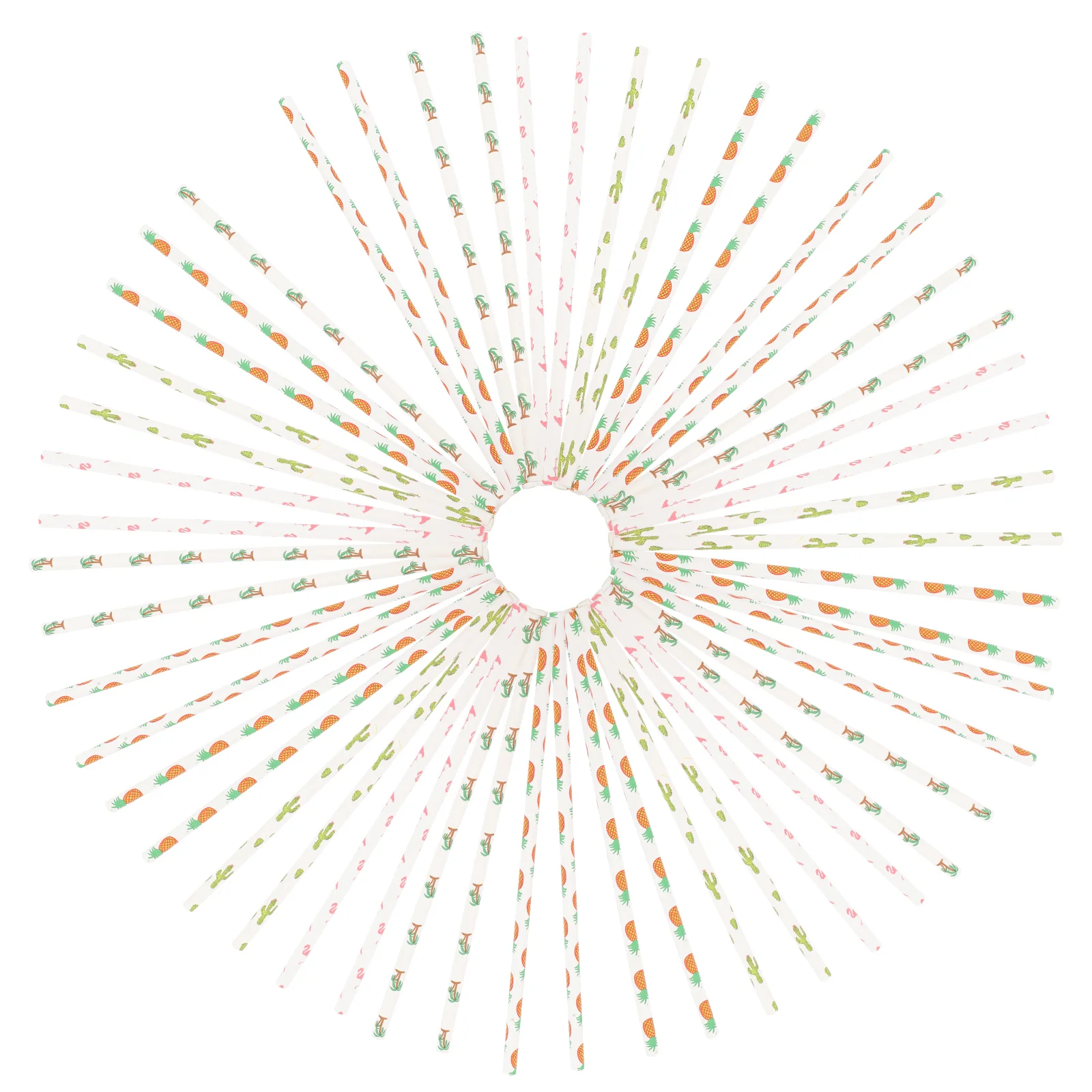 

100pcs Fruit Straws Hawaiian Party Supplies Party Disposable Straws for Cocktail