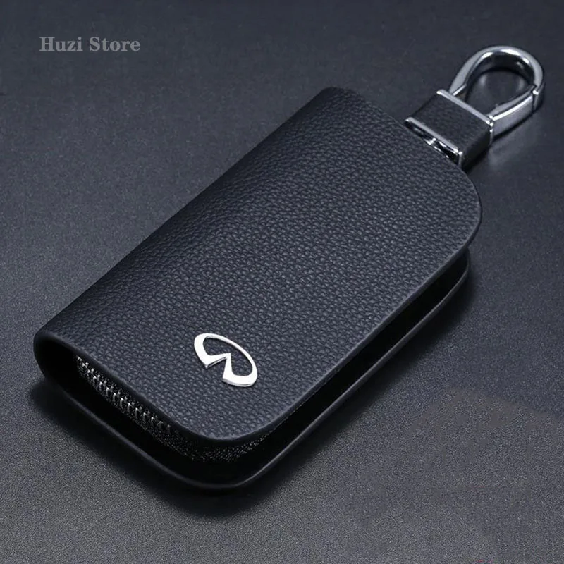 

Leather Car Key Cover Key Case Chain For Infiniti G35 G37 EX FX FX35 QX70 QX60 Q60 QX50 Car Accessories