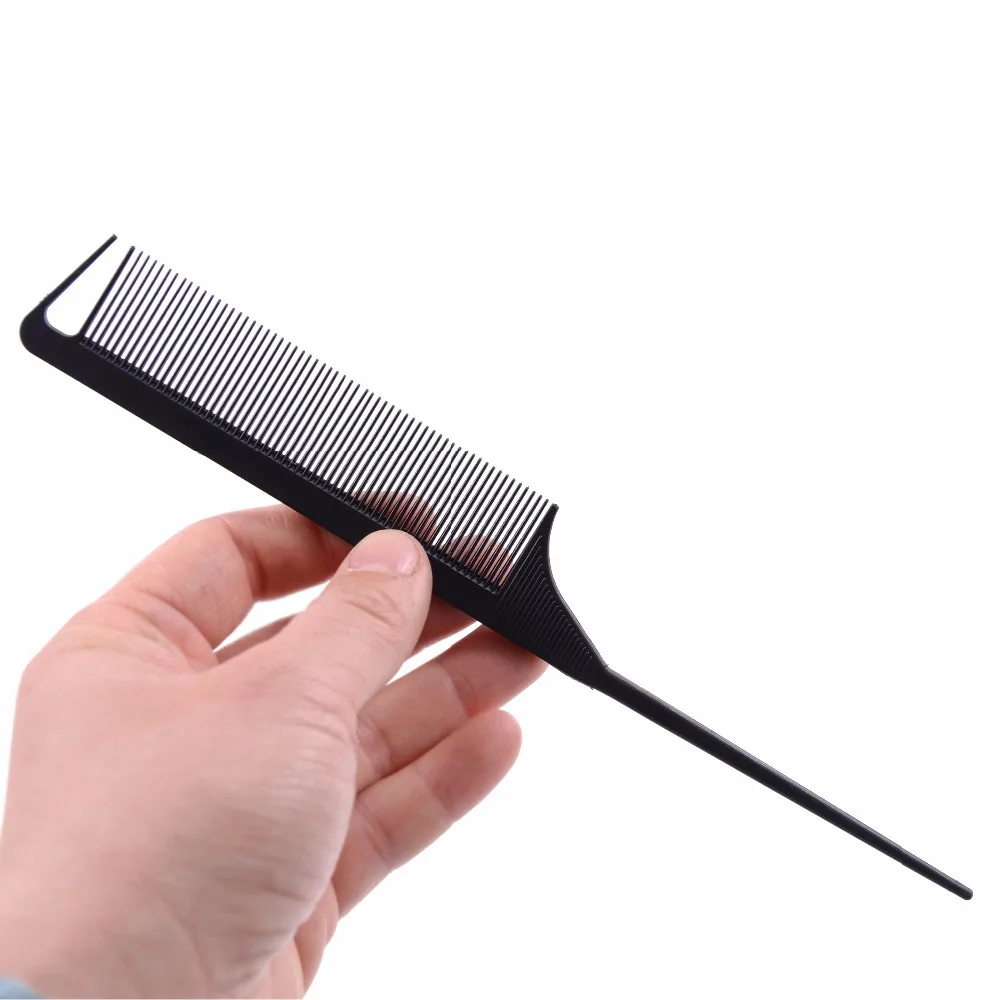 1 шт. модная черная Расческа с тонкими зубьями пластиковая Шпилька