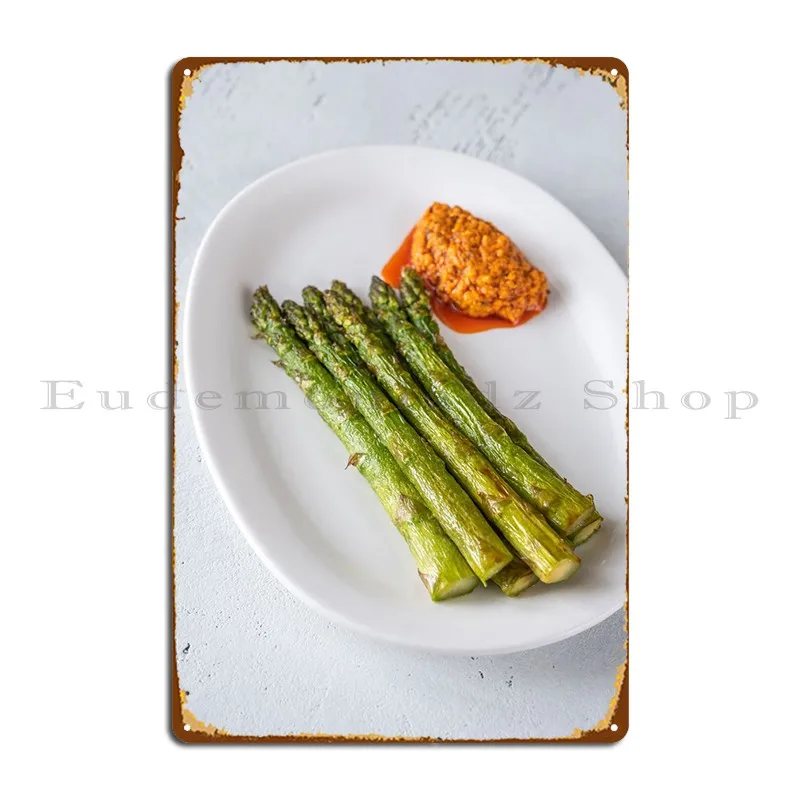 

Жареная спаржа, металлическая табличка, индивидуальный Настенный декор, кинотеатр, кухня, жестяной знак, постер