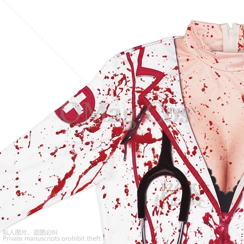 Костюм Медсестры Хэллоуин из страха и крови костюмы для косплея женское платье