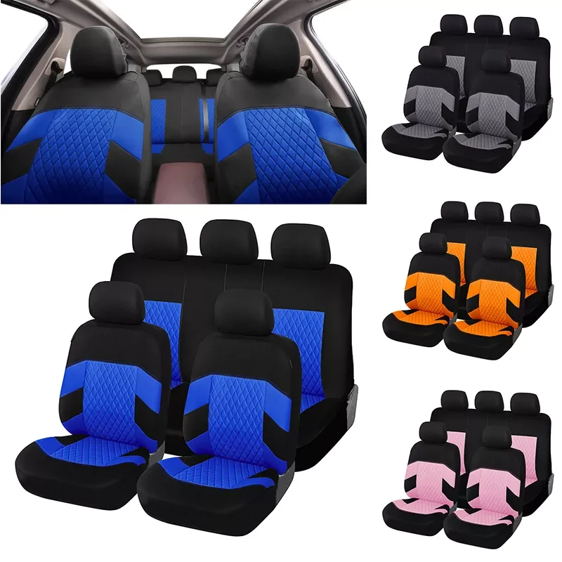 

9pcs Full Set Car Seat Covers,Front&Rear Split Bench Protection, Easy to Install,Universal Fit for Auto Truck Van SUV,for TOYOTA