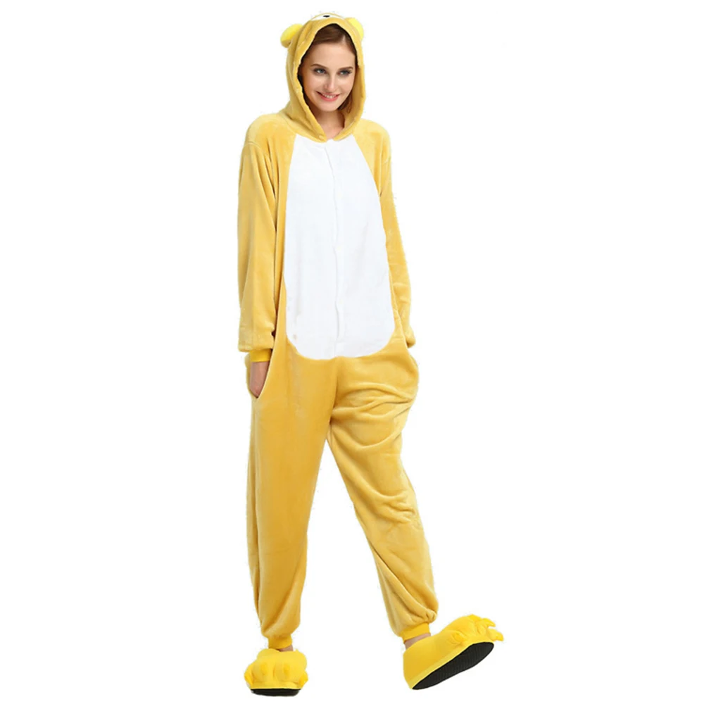 Unisex Adult Onesie Pajamas Animal One Piece Flannel Sleepwear Halloween Costume Jumpsuit For Women and Men Kids Cosplay Costume