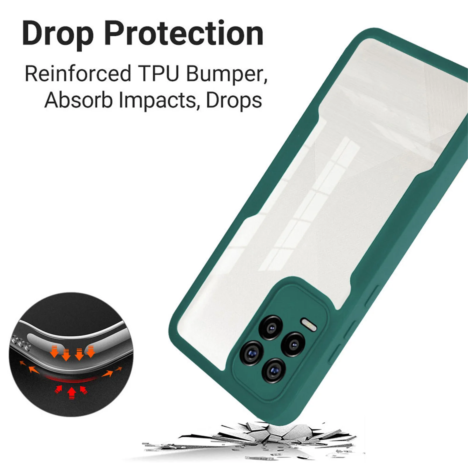 360 double sided clear case for oppo realme 9 8 7 6 pro 8i c21y c21 c25 c25s 5g shockproof full protection phone bumper cover free global shipping
