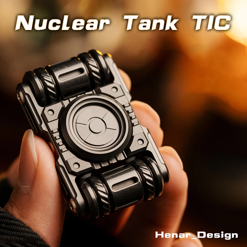 EDC Uranium Tank TIC Waste Soil Technology Road Roller Fingertip Gyro Metal Toy Decompression Artifact