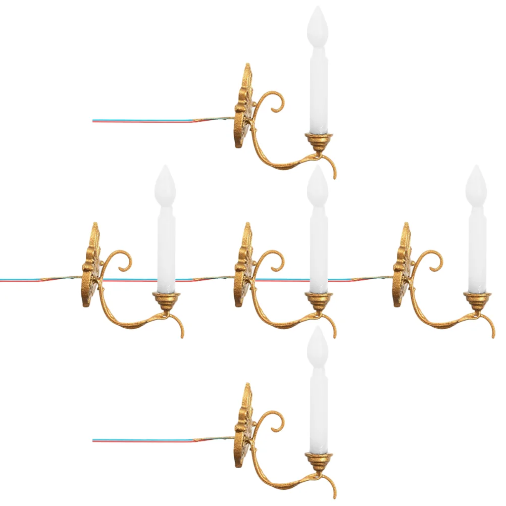 

5pcs Mini House Wall Lamps Miniature Wall Lights Mini House Miniature Wall Lamps