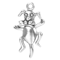 20pcslot dog charm pendant diy jewelry making supplies alloy silver color animal charms for women men accessories components