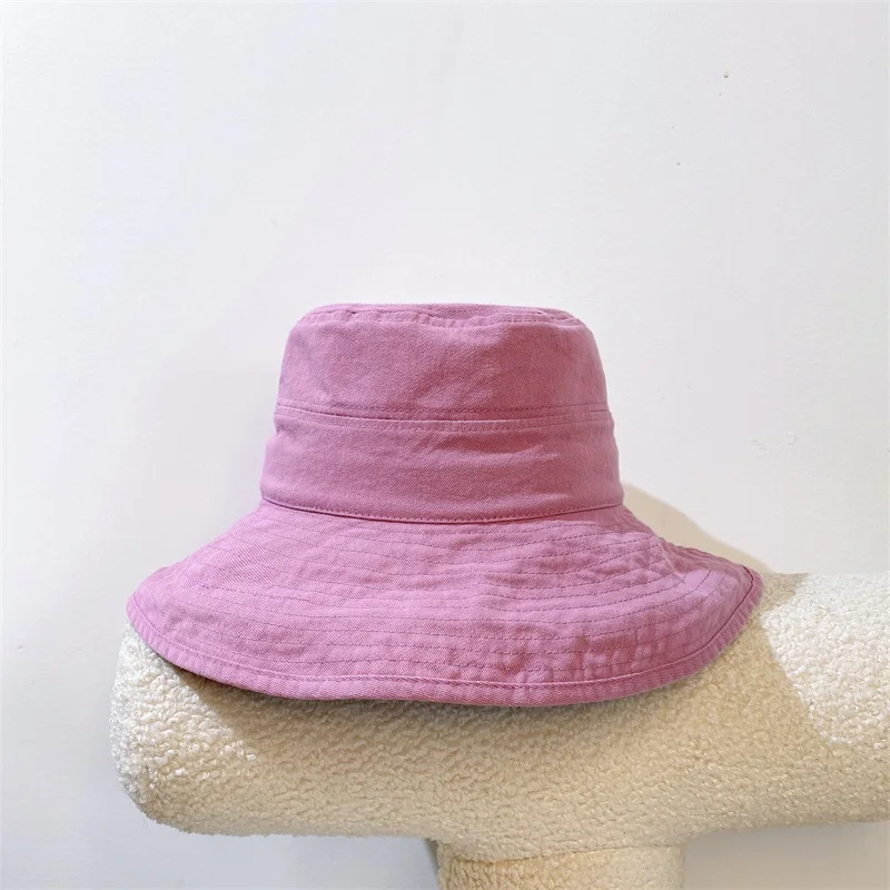 

Панама Складная женская с широкими полями, однотонная пляжная шляпа в стиле хип-хоп, с круглым верхом и защитой от ультрафиолета, летняя