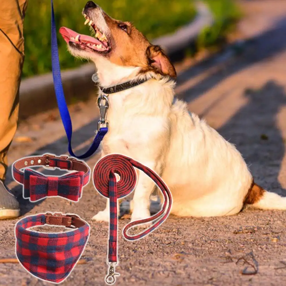 

Винтажный стиль бант галстук ошейник поводок собака свинцовый тренировочный ремень Набор принадлежностей для улицы