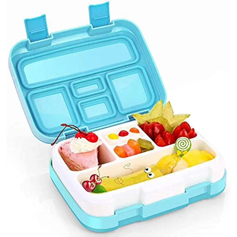

Children's leak proof Bento lunch box 5 compartments BPA free dishwasher safe suitable for food