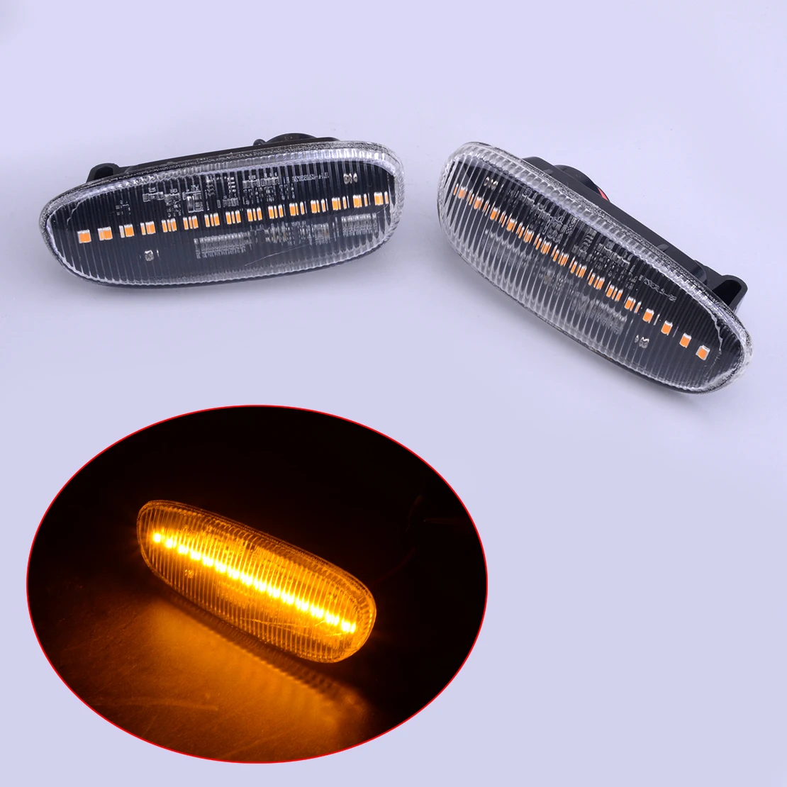 

2Pcs Car Front Clear LED Side Marker Turn Signal Light Fit for Subaru Impreza 1993 1994 1995 1996 1997 1998 1999 2000 2001