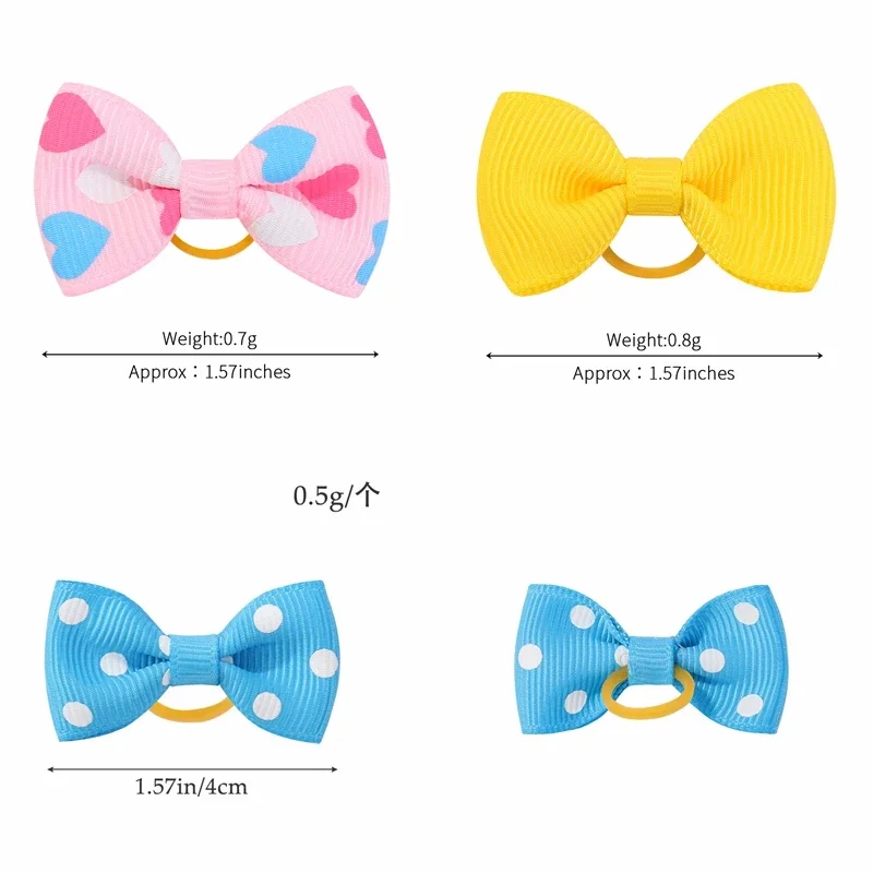 10 шт./компл. мини-бантики эластичные ленты для волос милые нейлоновые резинки