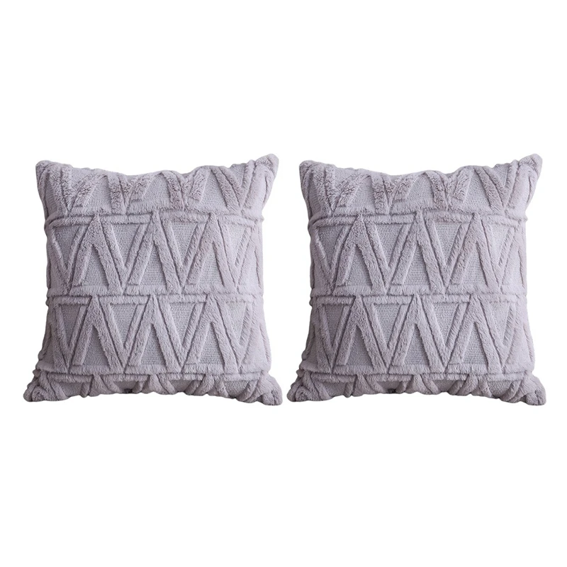 

Plush Pillow Ins Nordic Double-Sided Plush Home Sofa Pillow Cover Office Cushion Cover