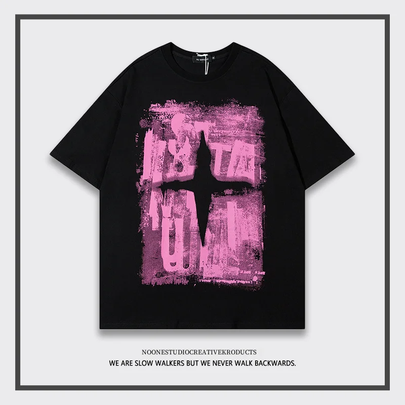 Day and Night | Noone Design Sense American vintage Graffiti Abstract Men Women Short sleeve T-shirt