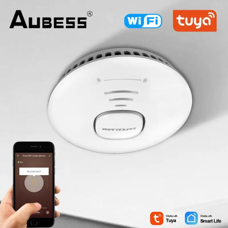 

Сигнализация дымовая Tuya, Wi-Fi, 85 дБ