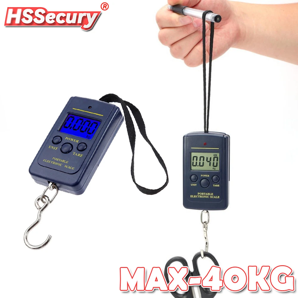 

Hanging Scale Electronic Scale 40kg 10g Portable Digital Hanging Fishing Luggage LCD Pocket Weight Hook Scale Kitchen Scale