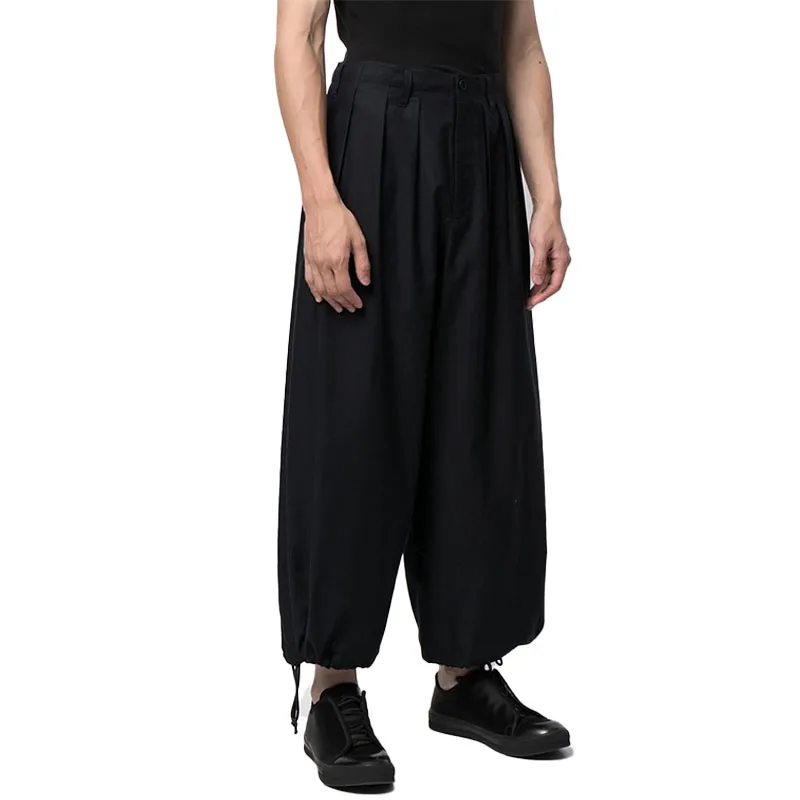 Yohji Yamamoto 23SS Dark Style Baggy Leisure Time Medium Trousers Fashion casual pants For Men's and women's